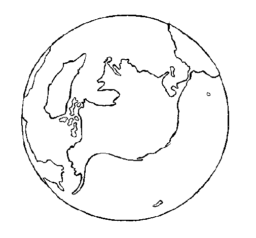 Desenho Planeta terra pintado por loki