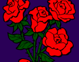 Desenho Ramo de rosas pintado por Caroline
