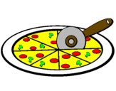 Desenho Pizza pintado por cta