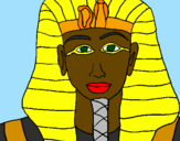 Desenho Tutankamon pintado por camile