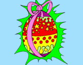 Desenho Ovo de Páscoa brilhante pintado por Mafalda Mota