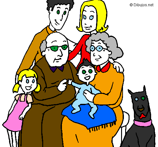 Desenho Família pintado por familia feliz
