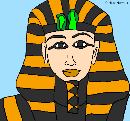 Desenho Tutankamon pintado por juliana artes modernas