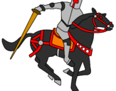 Desenho Cavaleiro a cavalo IV pintado por FERNANDO  PEREIRA    DOLE