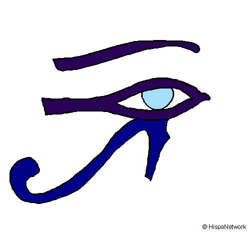 Desenho Olho de hórus pintado por DEBORA