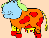 Desenho Vaca pensativa pintado por EVA