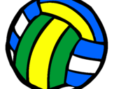 Desenho Bola de voleibol pintado por Einei