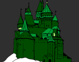 Desenho Castelo medieval pintado por gabrielle silva