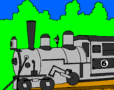 Desenho Locomotiva  pintado por guilherme brites torelli