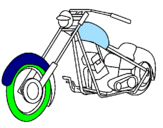 Desenho Moto pintado por kayky