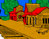 Desenho Estação de comboio pintado por JOAO         PEDR0    