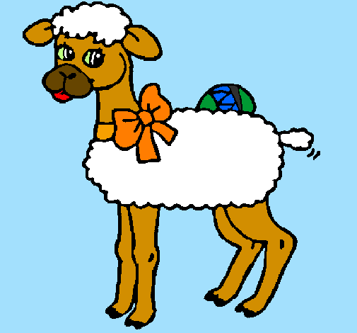 Desenho Ovelha  pintado por ovelha
