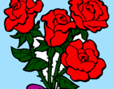 Desenho Ramo de rosas pintado por DEBORA
