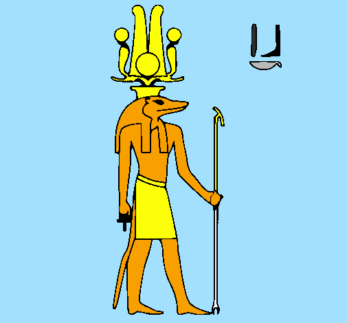 Desenho Sobek pintado por faroes