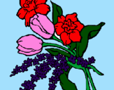 Desenho Ramo de flores pintado por francilene