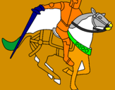 Desenho Cavaleiro a cavalo IV pintado por murilo pereira