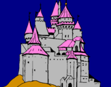 Desenho Castelo medieval pintado por izabel