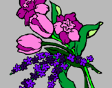 Desenho Ramo de flores pintado por Cidinha