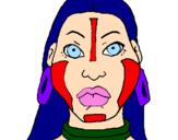 Desenho Mulher maia pintado por vinicios Silva 9