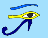Desenho Olho de hórus pintado por Carolina 