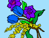 Desenho Ramo de flores pintado por kel