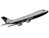 Desenho Avião no ar pintado por aviao