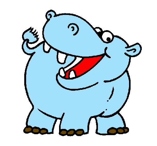 Desenho Hipopótamo pintado por jessica