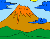 Desenho Monte Fuji pintado por raquel