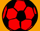 Desenho Bola de futebol pintado por Clara 