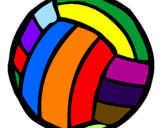 Desenho Bola de voleibol pintado por nicollas