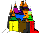 Desenho Castelo medieval pintado por Dadaay