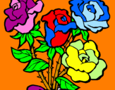Desenho Ramo de rosas pintado por manuela 8 anos