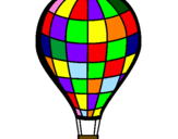 Desenho Balão de ar quente pintado por balao