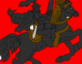 Desenho Cavaleiro a cavalo pintado por cavaleiro das trevas
