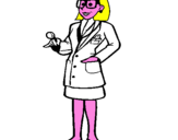 Desenho Doutora com óculos pintado por   hugo