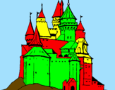 Desenho Castelo medieval pintado por herberty 