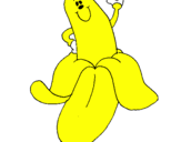 Desenho Banana pintado por Duda