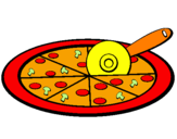 Desenho Pizza pintado por AL 5