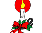 Desenho Vela de natal pintado por uii