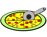 Desenho Pizza pintado por Sarah