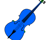 Desenho Violino pintado por biel