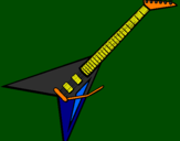 Desenho Guitarra elétrica II pintado por matheus