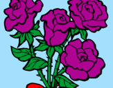 Desenho Ramo de rosas pintado por ¢intia