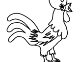 Desenho Galo pintado por galinho