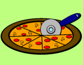 Desenho Pizza pintado por Bruna Carolina