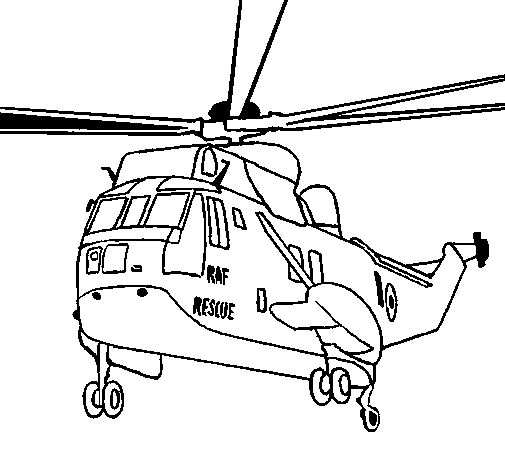 Desenho Helicoptero de resgate pintado por vbd
