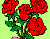 Desenho Ramo de rosas pintado por jucilene