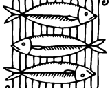 Desenho Peixe pintado por peixe que come chugeira