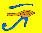 Desenho Olho de hórus pintado por Madalena