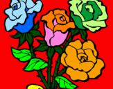 Desenho Ramo de rosas pintado por jéssica